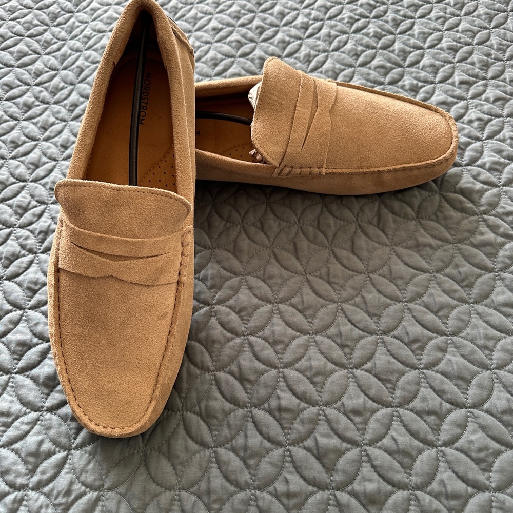 Tan Suede Loafers